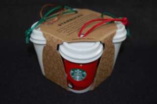 2011 Starbucks Coffee Cup Christmas Ornaments Various Logos Fortieth 