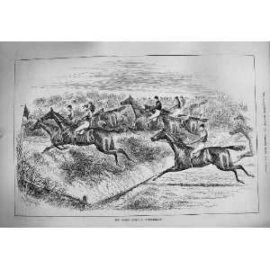   1884 Grand National Steeplechase Horses Jumping Sport