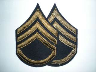 US ARMY WWII STAFF SERGEANT STRIPES  ORIGINAL   1 PAIR  
