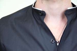 RARE SS07 Dior Homme Priest Collar Dress Shirt Hedi Slimane 36 XXS XS 
