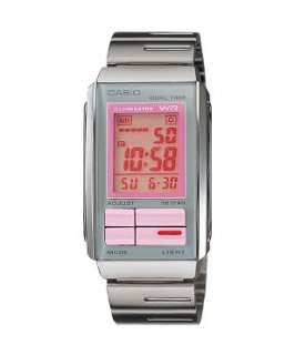Casio LA 201W 4A2 Futurist Digital Watch Silver Pink  