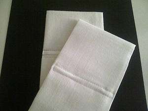 Pre Folded White 100% Cotton Pocket Square (Flat Top)  