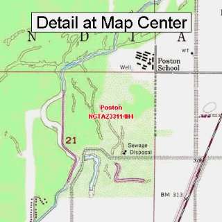  USGS Topographic Quadrangle Map   Poston, Arizona (Folded 