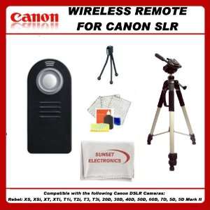  Wireless Remote Control + 57 Tripod For The Canon EOS XS, XSi 