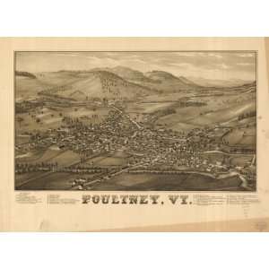  c1886 map of Poultney, Vermont