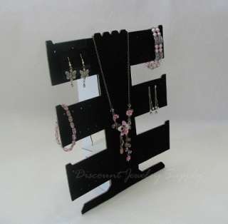   Earring Bracelet & Necklace Cardboard Display Stand Easel   Black