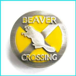 Funny Humor Beaver Crossing Get The Chicks Belt Buckle WT 071