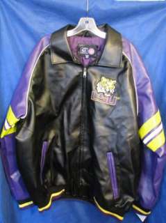 NEW G III Carl Banks LSU Tigers LEATHER Coat/Jacket XL  