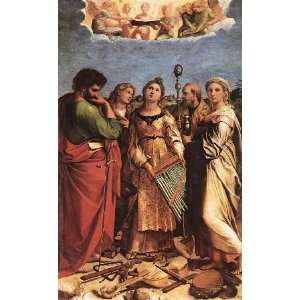   24x36 Inch, painting name St Cecilia, by Raffaello