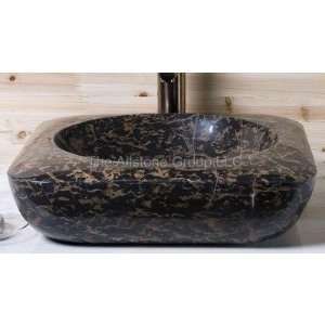  Rectangular Vessel Sink with Round Bowl in New Leopard 