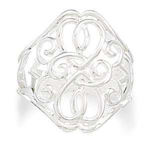    Sterling Silver Filigree Celtic Heart Design Ring, 6 Jewelry
