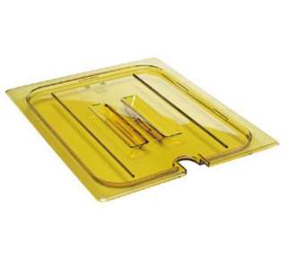 Cambro 60HPCHN150   Hot Food Pan Cover, Sixth Size, Notched, Amber 