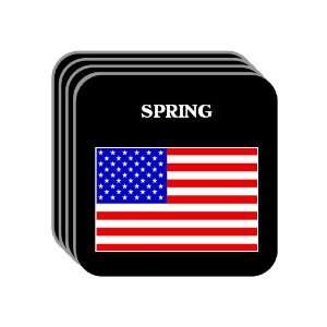  US Flag   Spring, Texas (TX) Set of 4 Mini Mousepad 