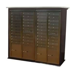 Contemporary Centralized Delivery System for 2 Double Mailbox Cabinets 