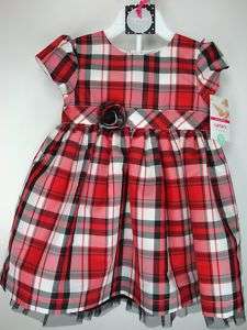Carters Red Plaid Dress Size 6M, 18M MSRP $36  
