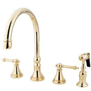   PKS2792TLBS 8 inch widespread kitchen faucet with metal side sprayer