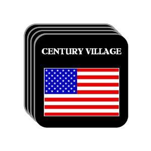  US Flag   Century Village, Florida (FL) Set of 4 Mini 