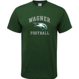  Wagner Seahawks Forest Green Football Arch T Shirt
