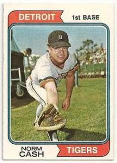 1974 TOPPS BASEBALL #367 NORM CASH   EXCELLENT   