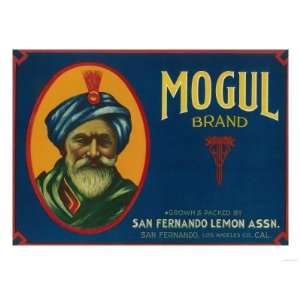  Mogul Lemon Label   San Fernando, CA Giclee Poster Print 