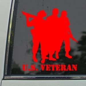  US Veteran Army Navy Red Decal Car Truck Window Red 