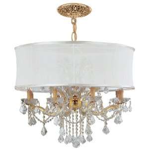 Crystorama Lighting 4489 GD SMW CLM Brentwood 12 Light Chandeliers in 