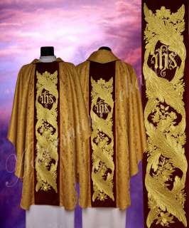 Chasuble Kasel Messgewand Vestment Casula 580 AGC16 us Embroidery made 