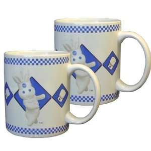  Pillsbury Chef Ceramic Mugs, Set of 2