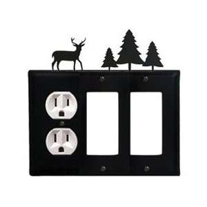   Single Left Outlet With Double Right GFI Pine Trees
