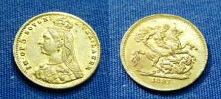 Toy Coin British 5 Sovereigns 1887 Laver AU  