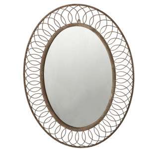 Open Wire COTTAGE CHIC Oval WALL MIRROR 34H Vintage Style NEW  
