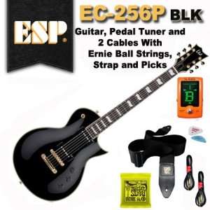  ESP EC 256P BLK Electric Guitar LTD, Pedal Tuner, Cables 