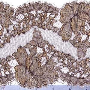  Chantilly Lace Trim 6 Inch Brown