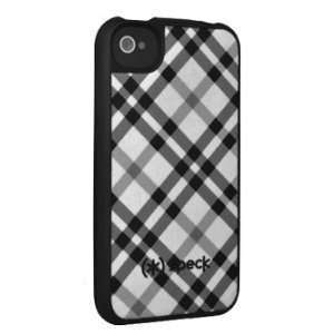  iPhone 4 Speck Hard Cover   Black & White (Plaid) Cell 