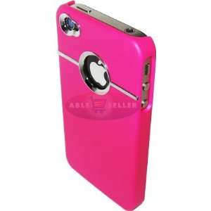  Iphone 4s Case Pink w/ Chrome w/ Screen Protector for At&t 
