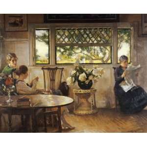     Edmund Charles Tarbell   32 x 26 inches   Mother, Mercie, and Mary