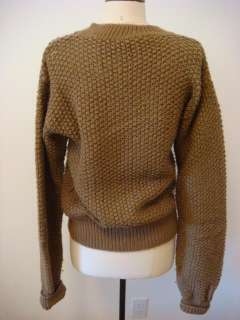 KENZO VINTAGE THICK CAMEL BEIGE SWEATER 1970S 70S  