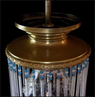 Beautiful 1920s ART NOUVEAU Ceiling Lamp Beaded Fringe Glass Rods 