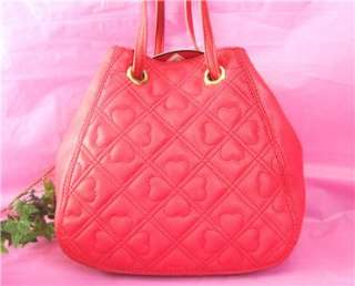   Quilted Handbag with Hanging Charms New with Tag sooooo Cute RED