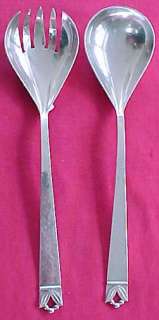 CELLINI CRAFT Sterling Silver HANDWROUGHT SALAD SET  