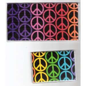  Checkbook Cover Debit Set Rainbow Peace Sign Everything 