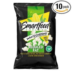Smart Food White Cheddar Popcorn, Reduced Fat, 4.9375 Ounce Bags (Pack 
