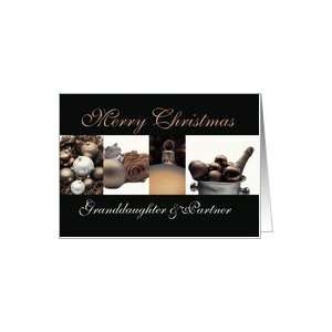   Partner Merry Christmas, sepia, black & white Winter collage card Card