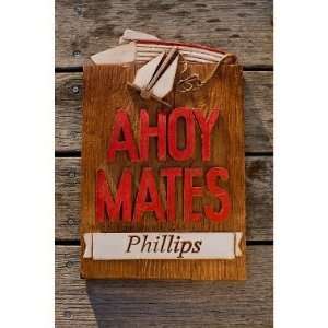  Ahoy Mates Personalized Beach Sign
