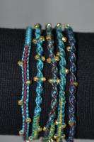 Chan LUU Turquoise Mix/Gold Cotton Cord Wrap Bracelet  