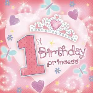  1st Bday Princess Lunch Napkin Toys & Games