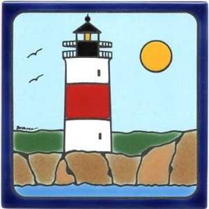  SANKATY LIGHTHOUSE TILE, SANKETY LIGHTHOUSE WALL PLAQUE 