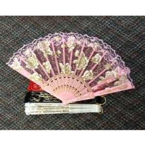  DDI Flower Silk Oriental Fans Chinese Fans Case Pack 48 