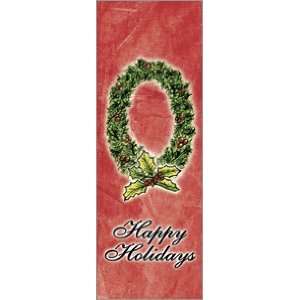    30 x 84 in. Holiday Banner Torn Paper Wreath