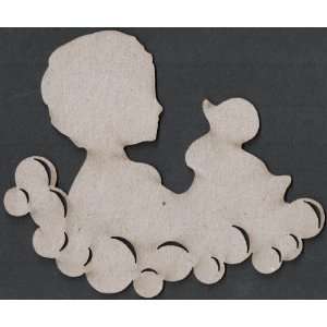  Fabscraps Die Cut Grey Chipboard Embellishments, Child and 